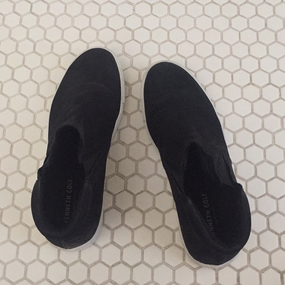 black high top slip on shoes